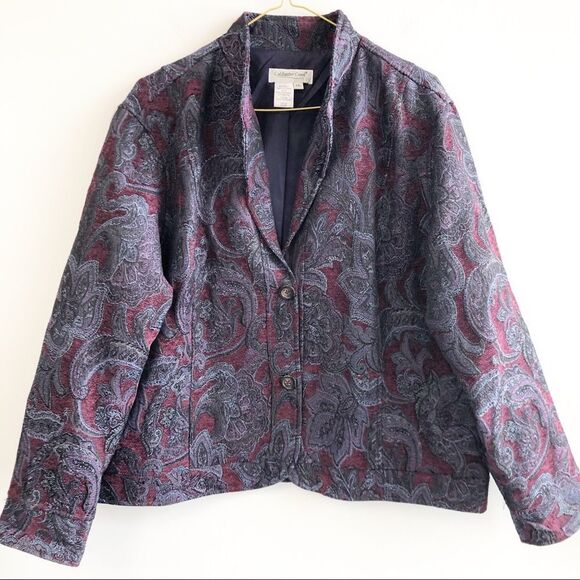 Coldwater Creek Tapestry Blazer Jacket - Picture 1 of 5